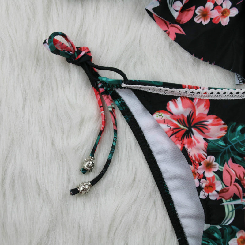 Bikini floral braguita lazos