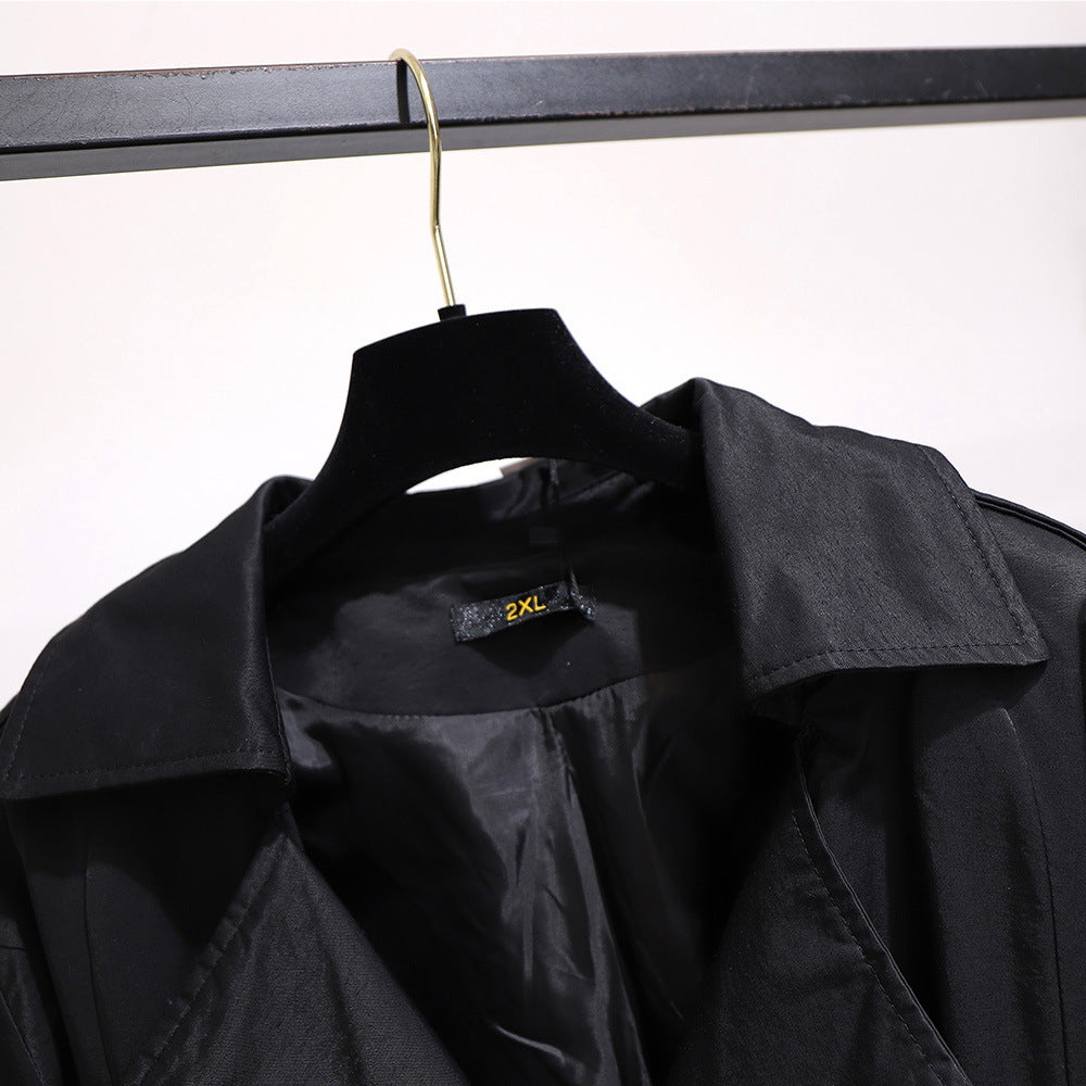 Plus Size Gabardina mujer Rojo o negro de 2XL a 6XL