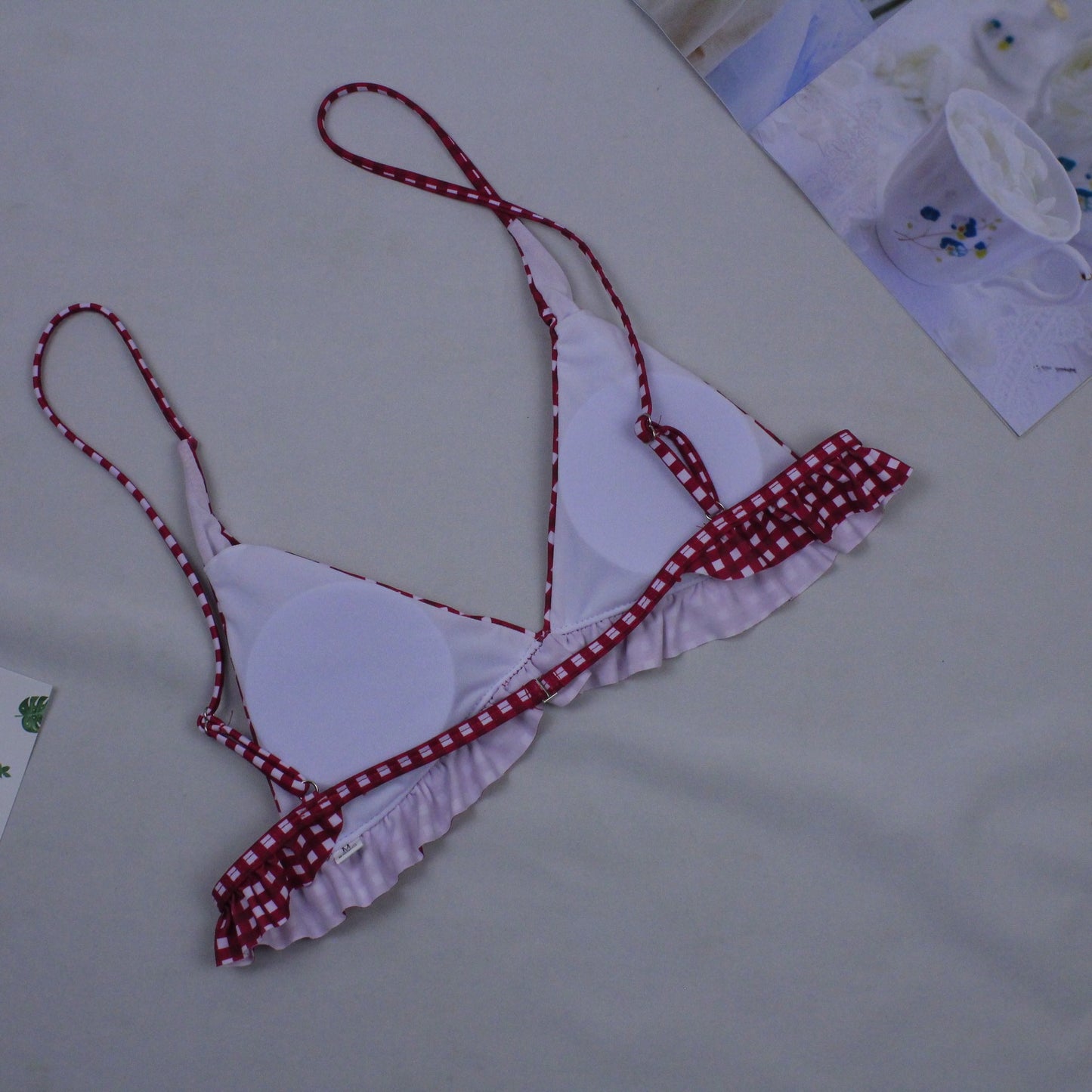 Bikini mujer cuadritos dos colores