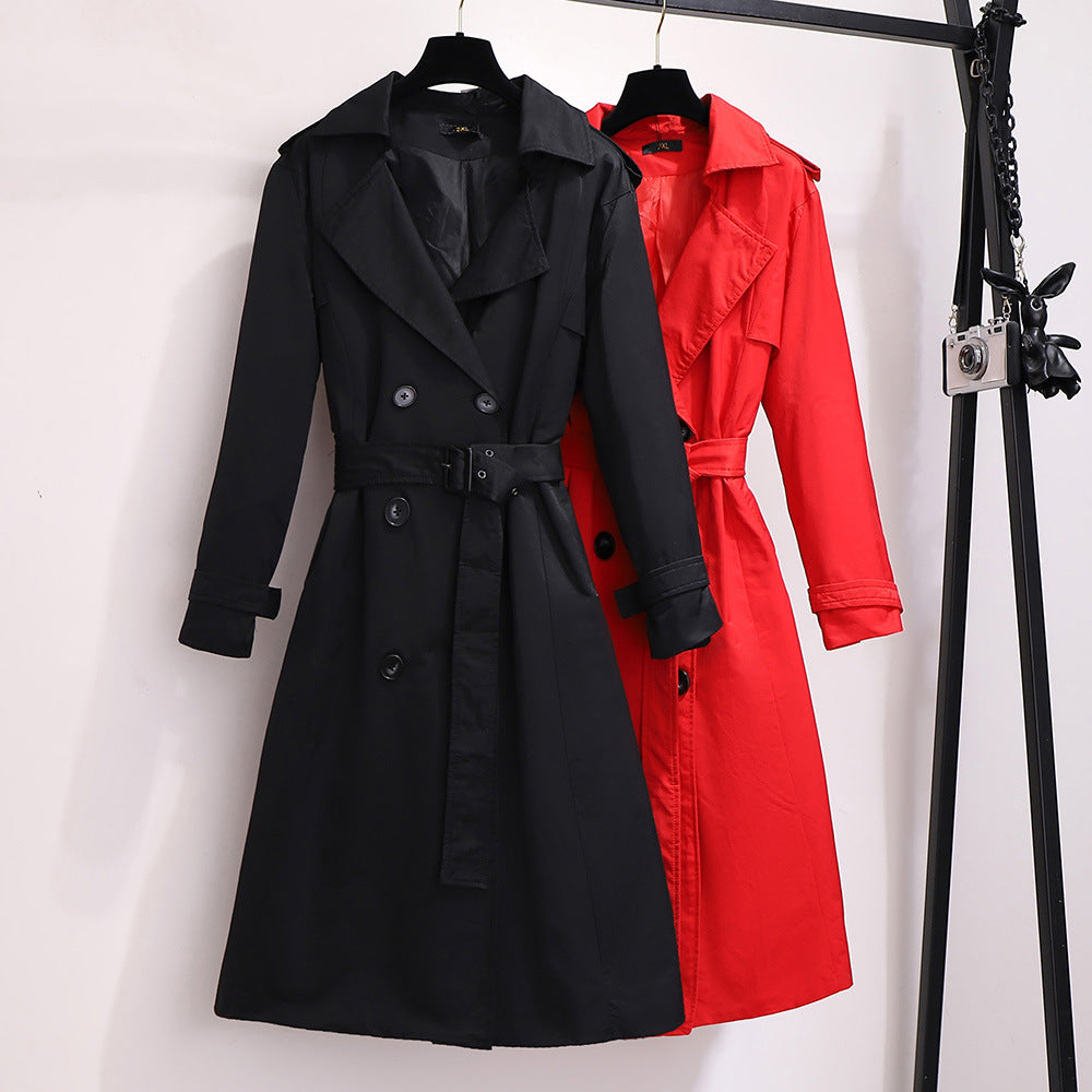Plus Size Gabardina mujer Rojo o negro de 2XL a 6XL