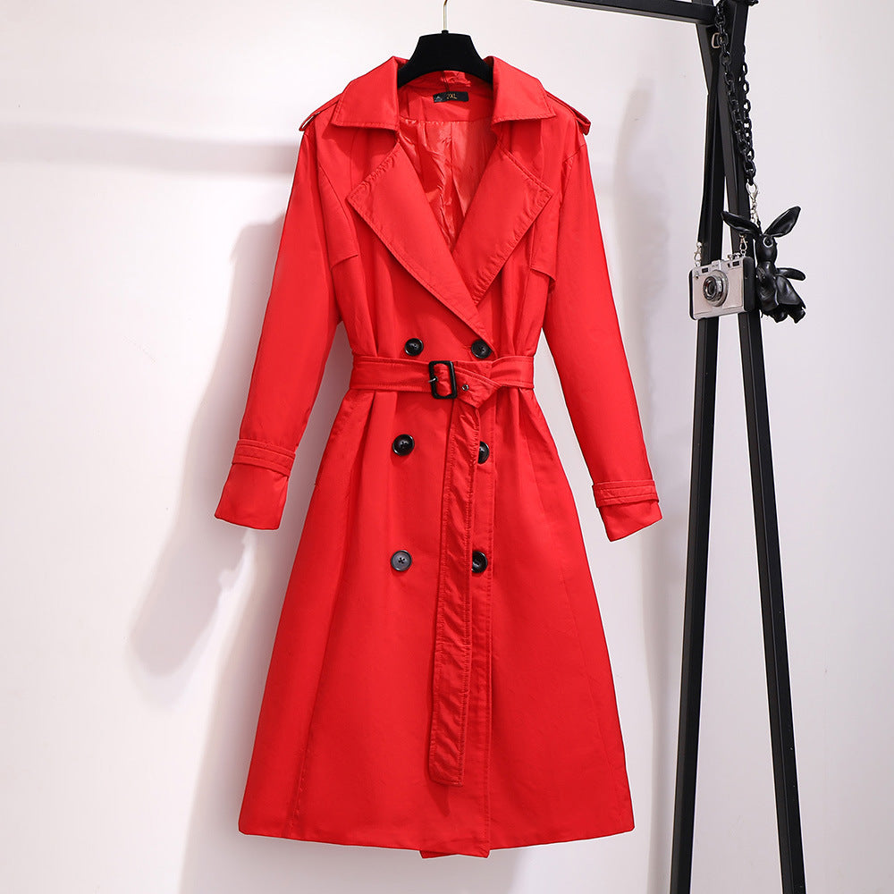 Plus Size Gabardina mujer Rojo o negro de 2XL a 6XL