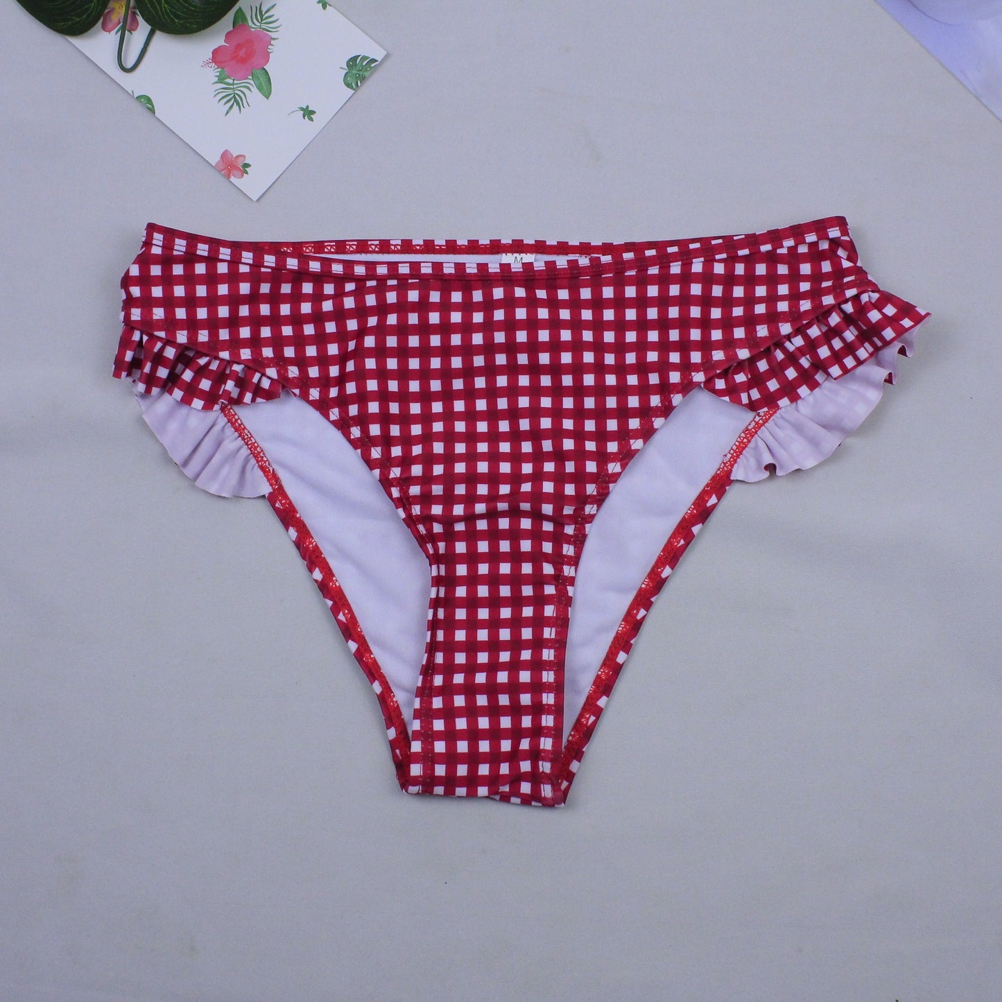 Bikini mujer cuadritos dos colores