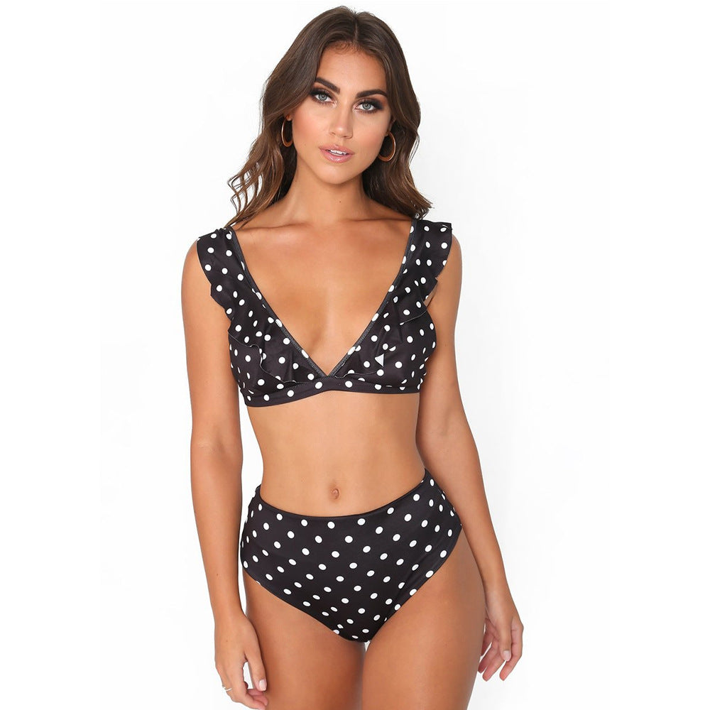 Bikini mujer volante lunares varios colores