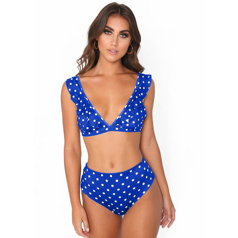 Bikini mujer volante lunares varios colores