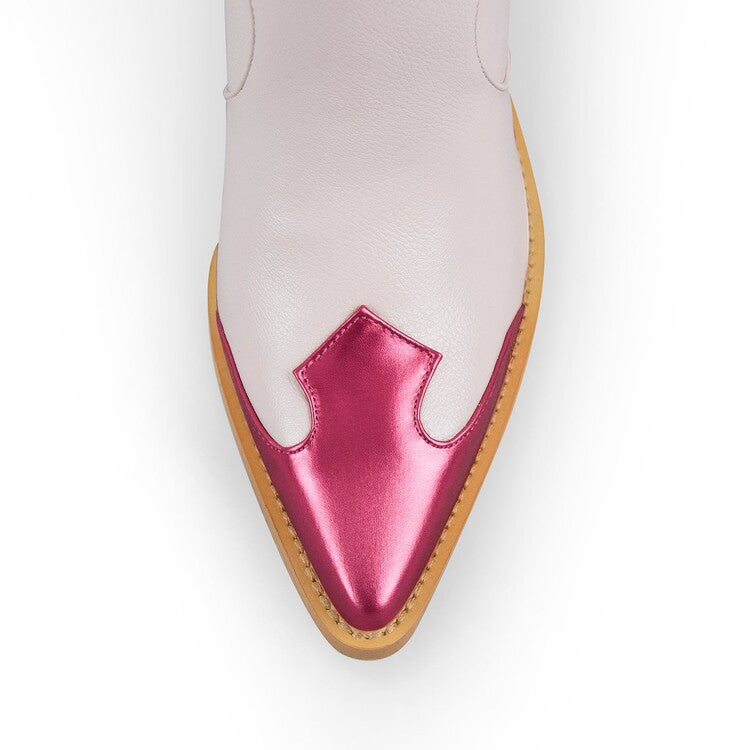 Botas mujer cowboy fashion altas Rosa o negra