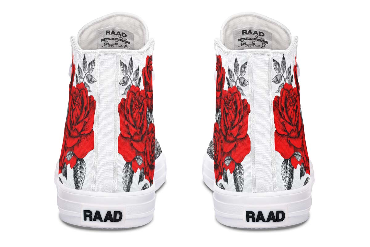 Zapatillas casual tela lona estampado rosas