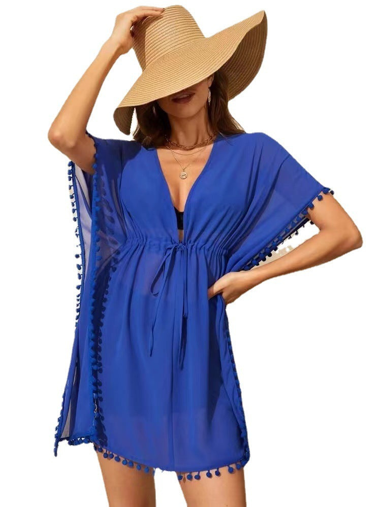 Vestido caftan playero dos colores