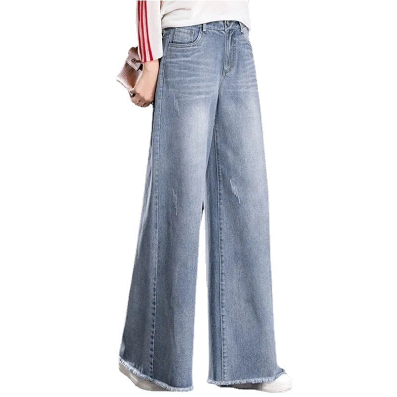 Pantalon Denim pata gigante mujer