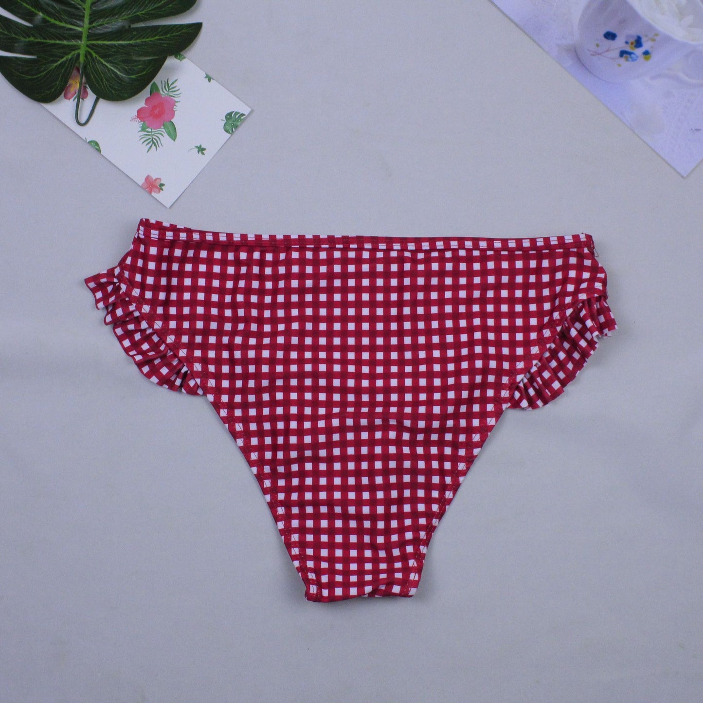 Bikini mujer cuadritos dos colores