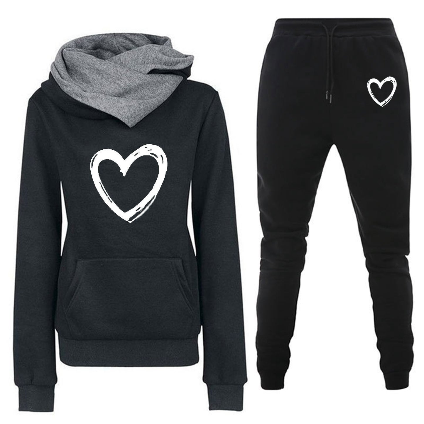 Conjunto chándal mujer CUORE varios colores de pantalon y sudadera cuello alto