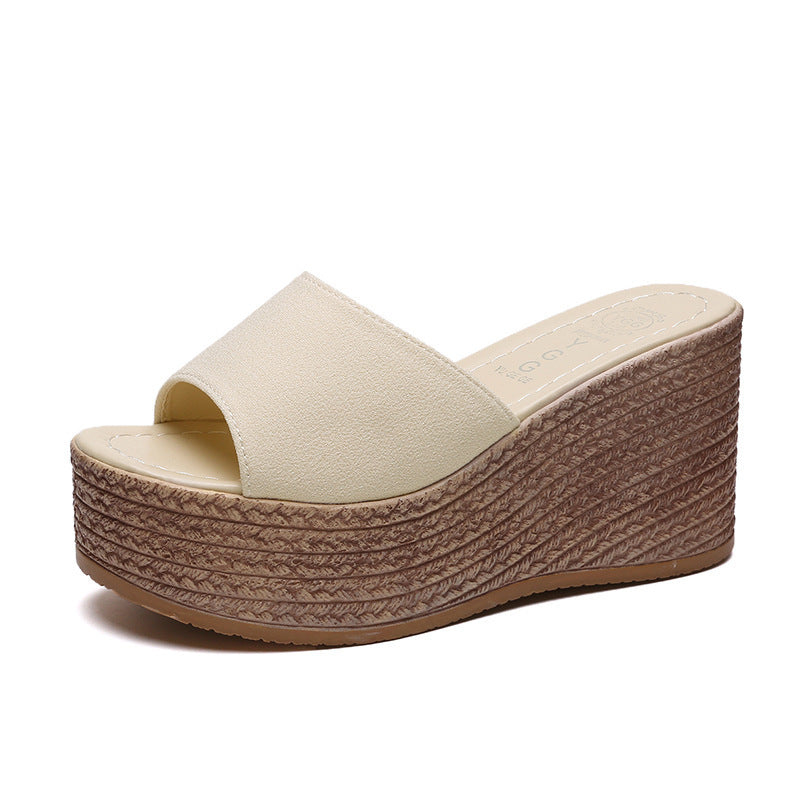 Sandalias de tacón alto con plataforma de cuña varios colores
