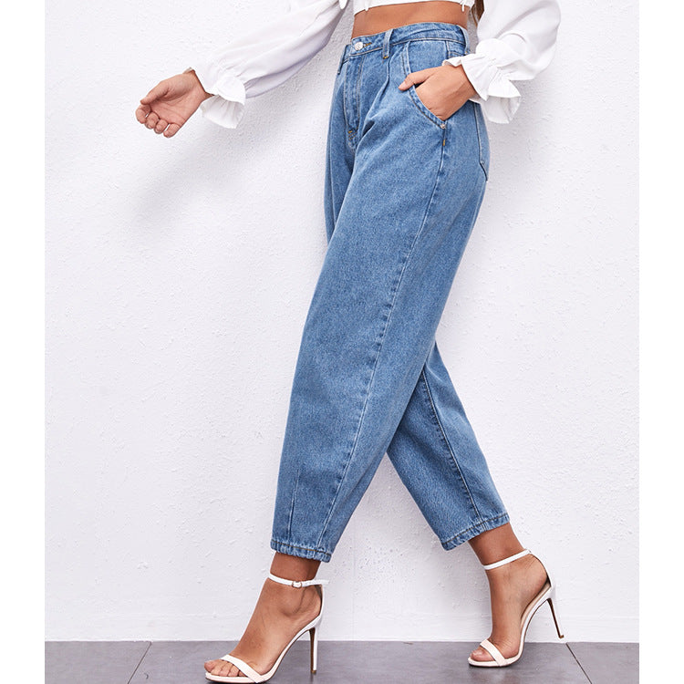 Jeans anchos sueltos de cintura