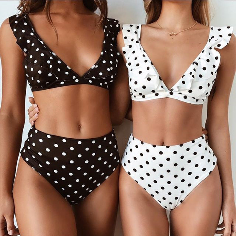 Bikini mujer volante lunares varios colores