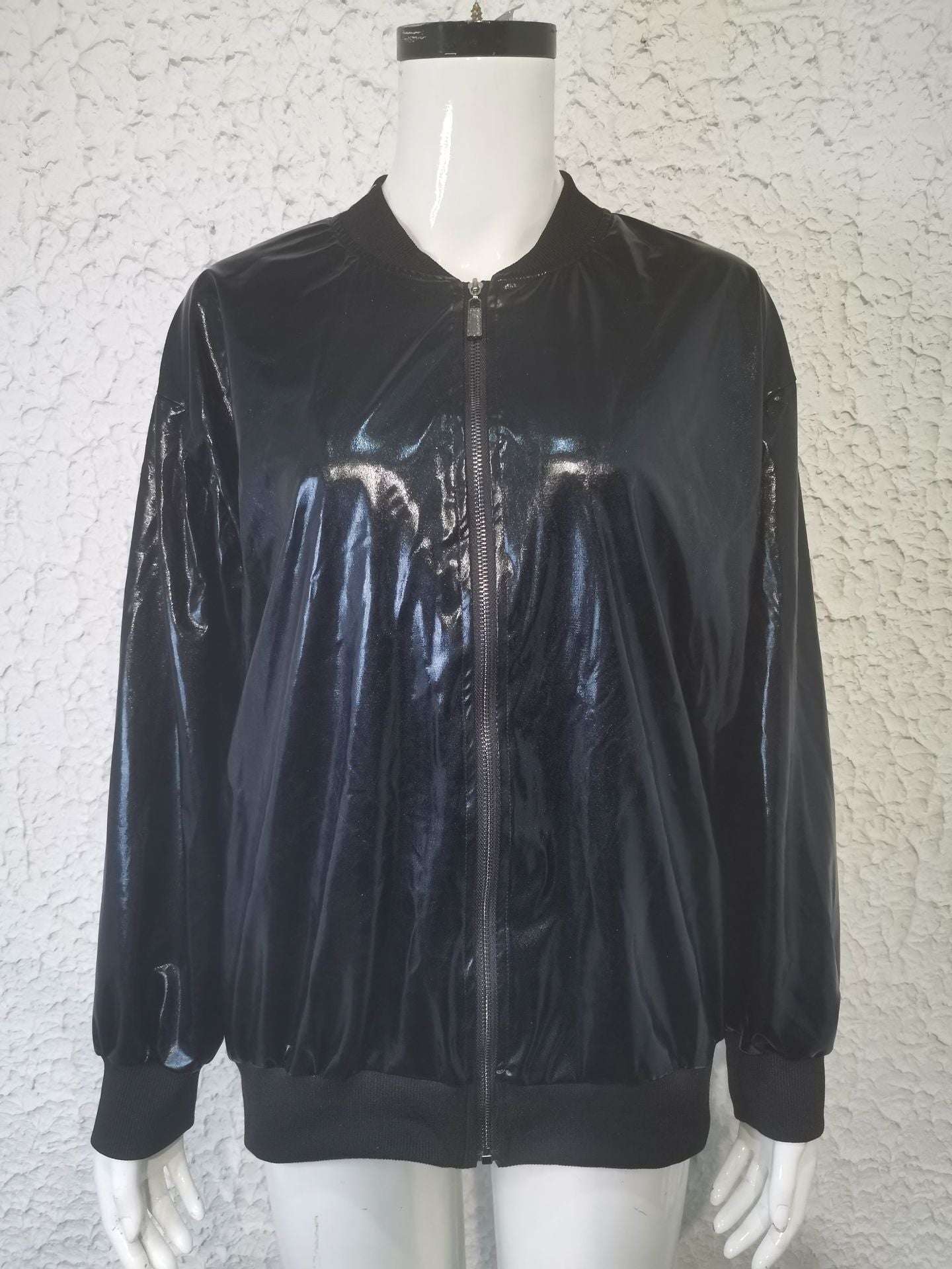 Chaqueta estilo Bomber mujer dorado o negro