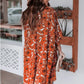 Kimono mujer largo estampado naranja