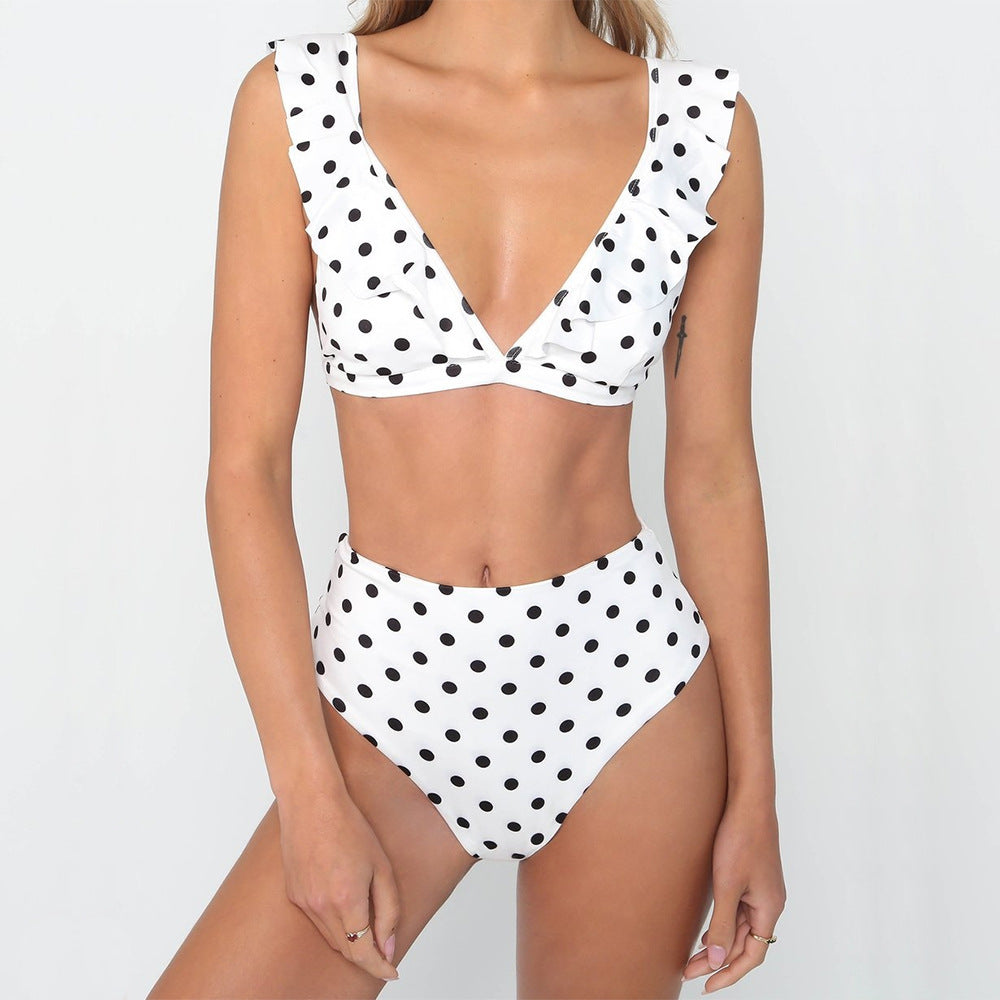 Bikini mujer volante lunares varios colores