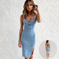 Vestido denim mujer midi dos colores