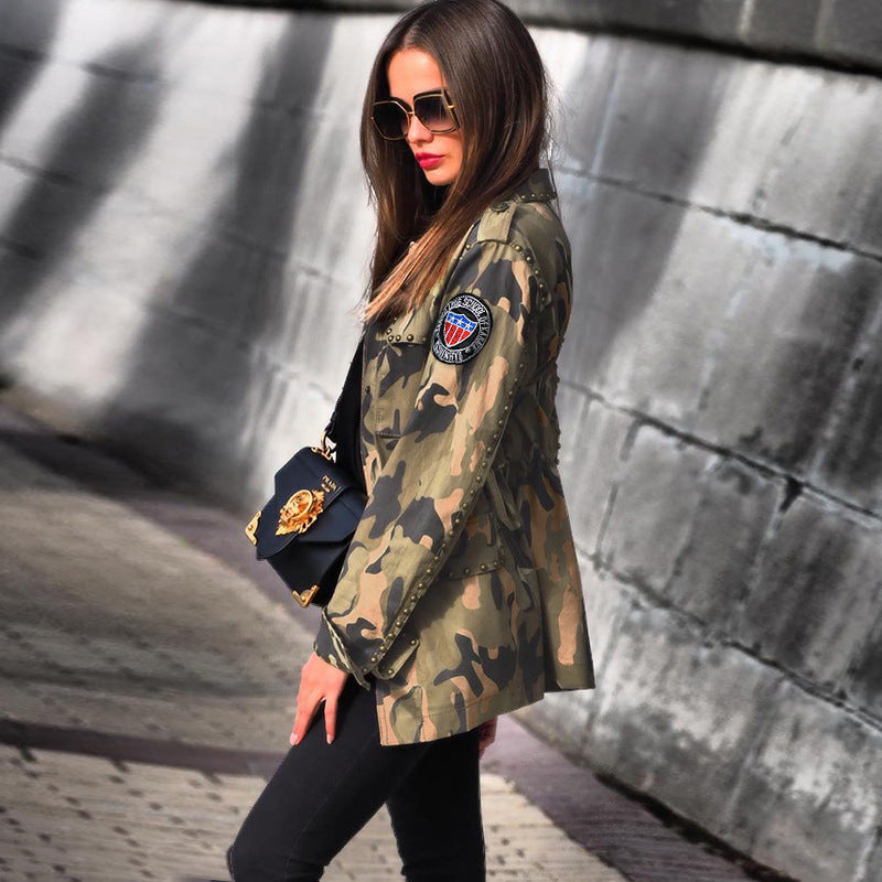 Chaqueta casual Mujer camuflaje