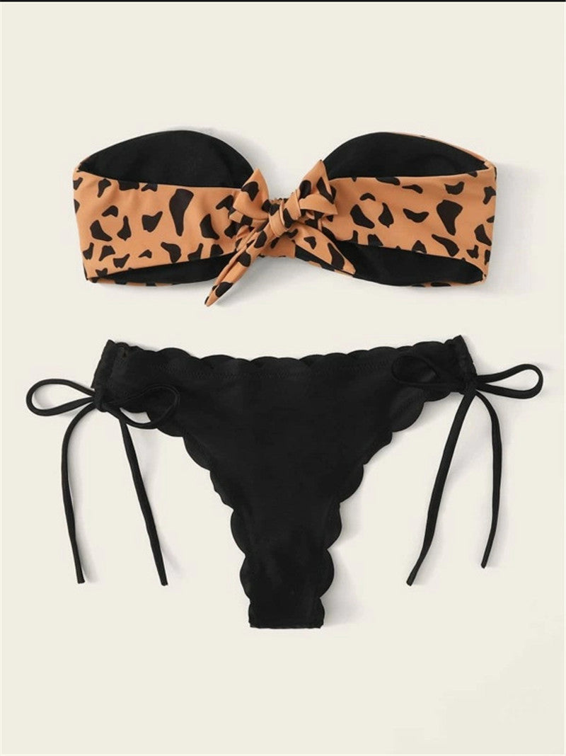 bikini mujer bandeau lazo varios tonos