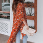 Kimono mujer largo estampado naranja