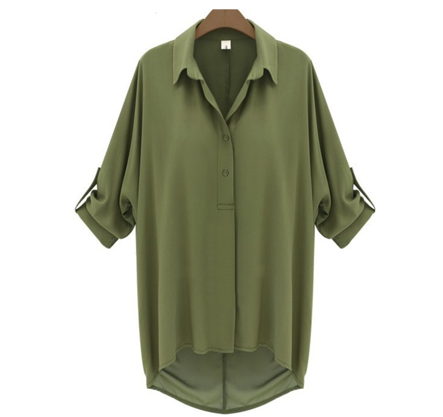 Camisa mujer oversize blanca, verde o negra