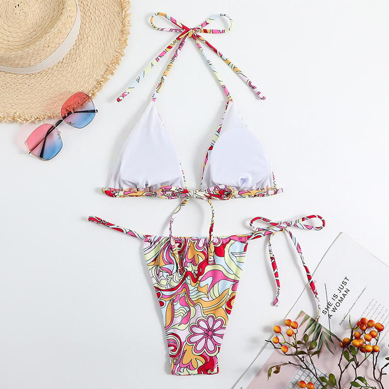 Bikini triangulo estampado