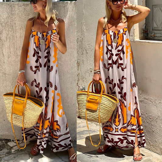 Vestido verano mujer estampado espalda descubierta