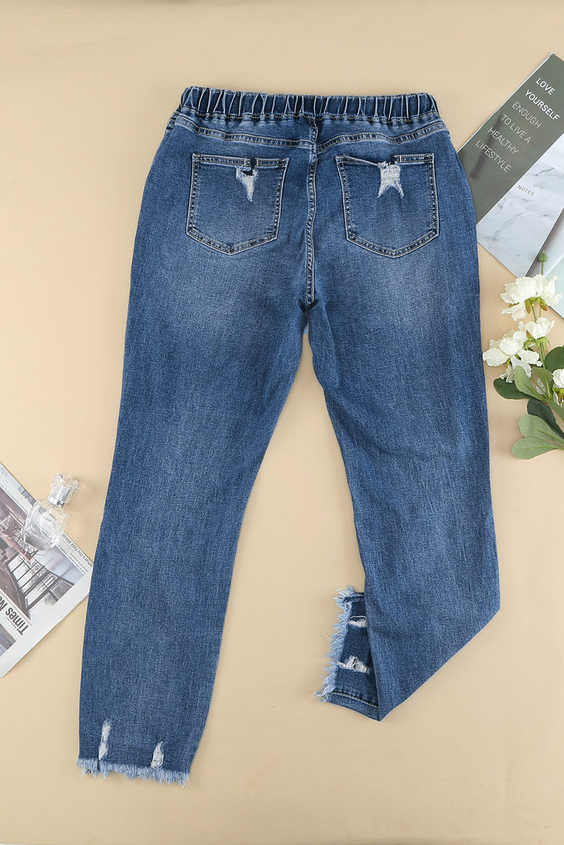 Casual Jeans slim fit mujer cintura elástica 3 colores