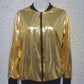 Chaqueta estilo Bomber mujer dorado o negro