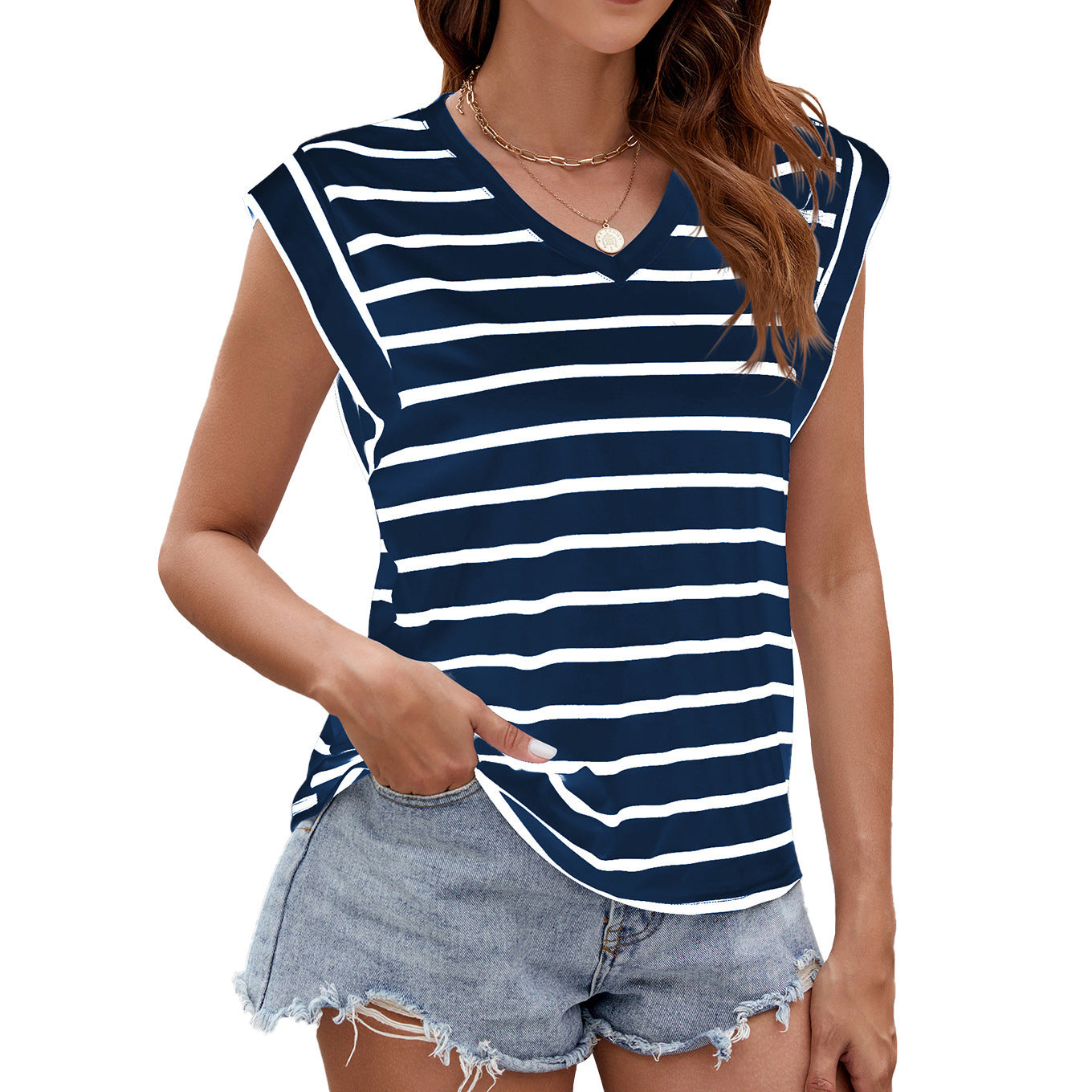 Camiseta top rayas casual mujer varios colores