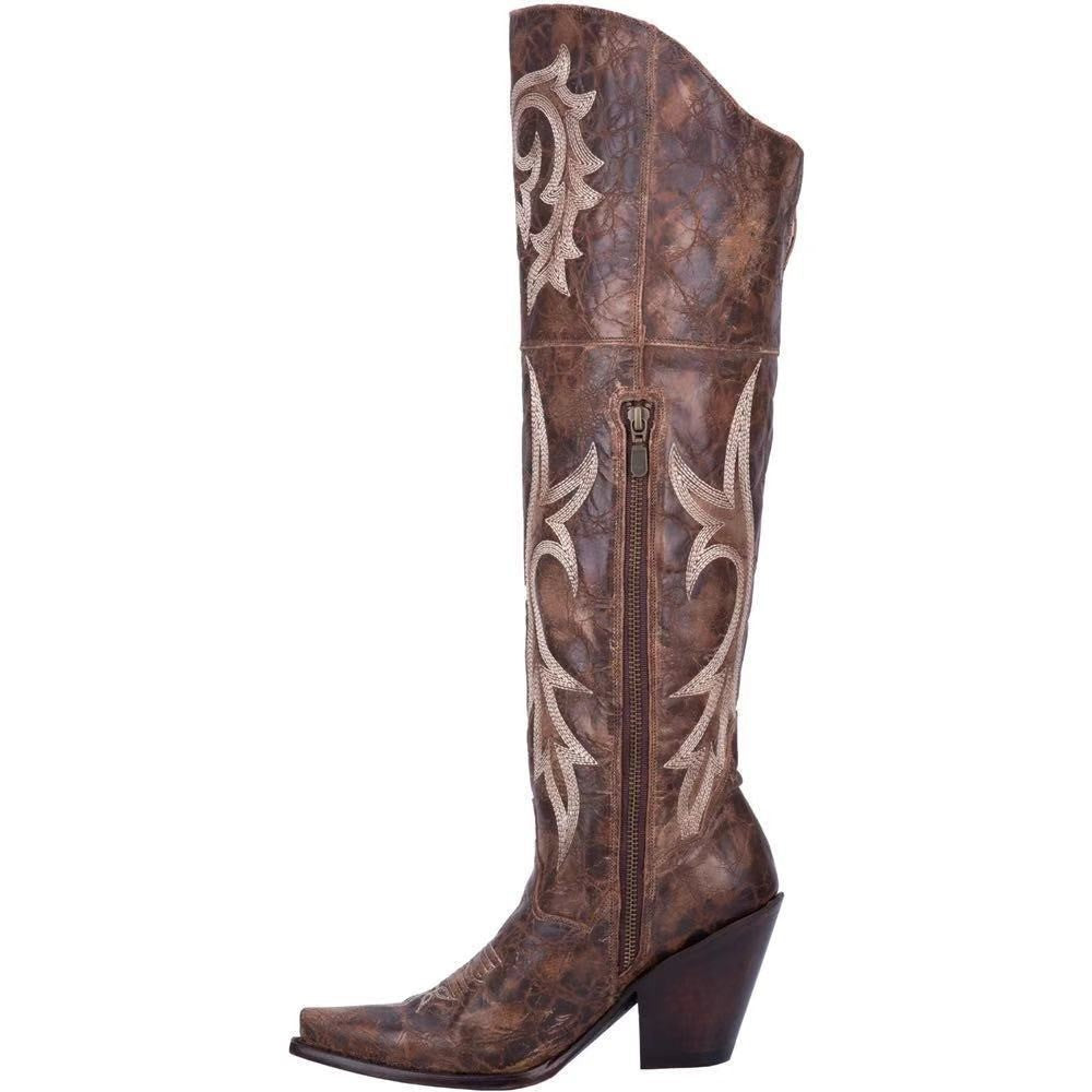 Botas mujer cowboy altas tacon grueso