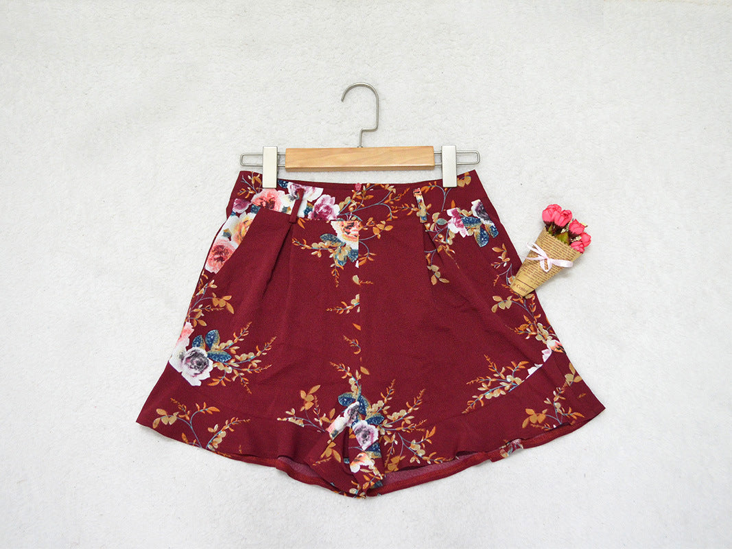 Short flores cintura alta - 7 colores a elegir