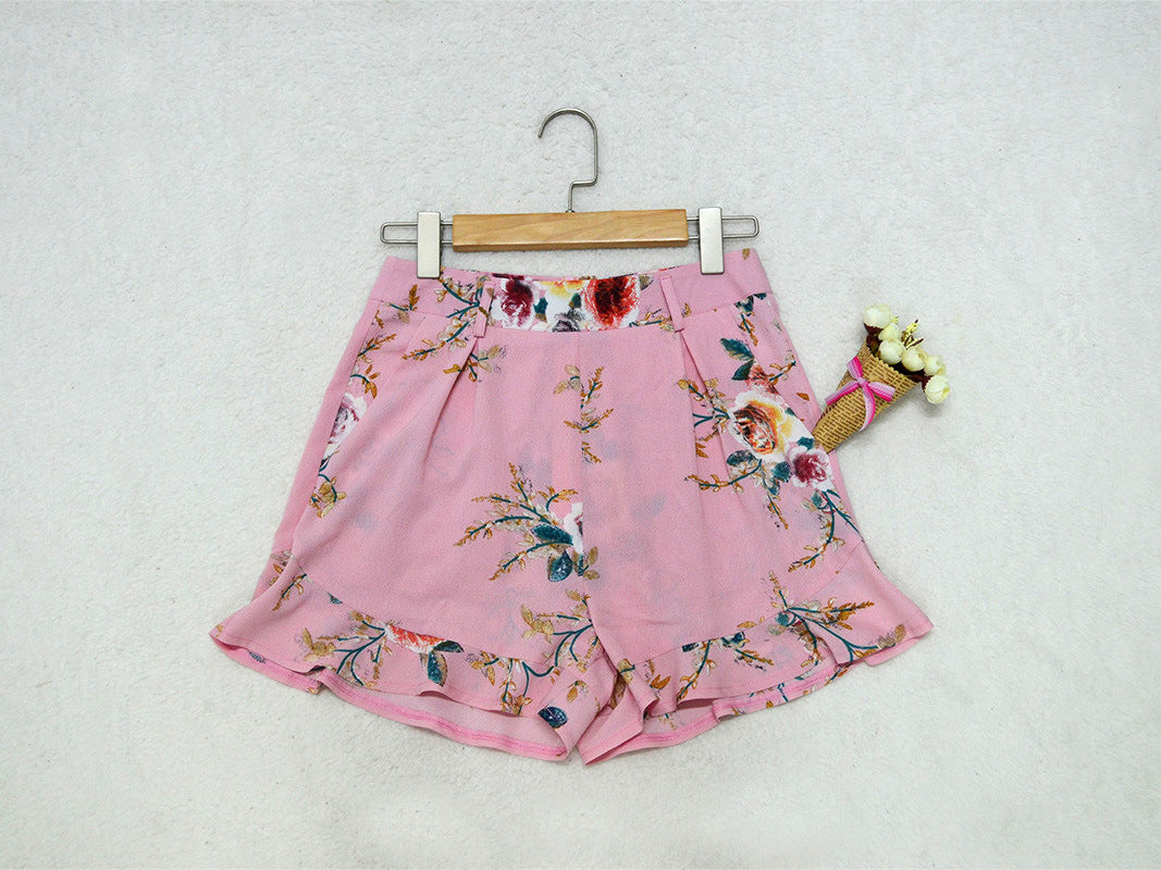 Short flores cintura alta - 7 colores a elegir