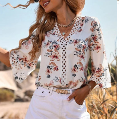 Casual Blusa Flores