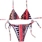 Bikini multicolo triángulo - braga brasileña