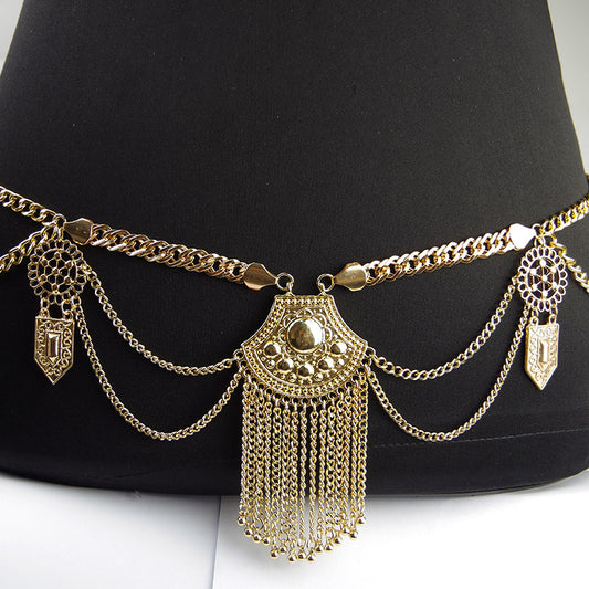 Cadena corporal de bikini - dorado o plateado