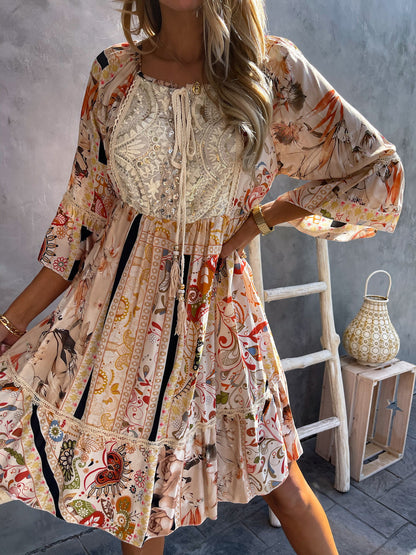 Vestido media manga Boho - 3 colores diferentes