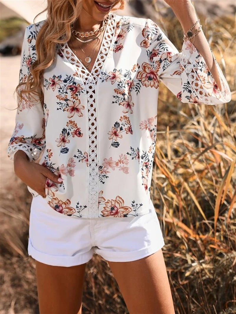 Casual Blusa Flores