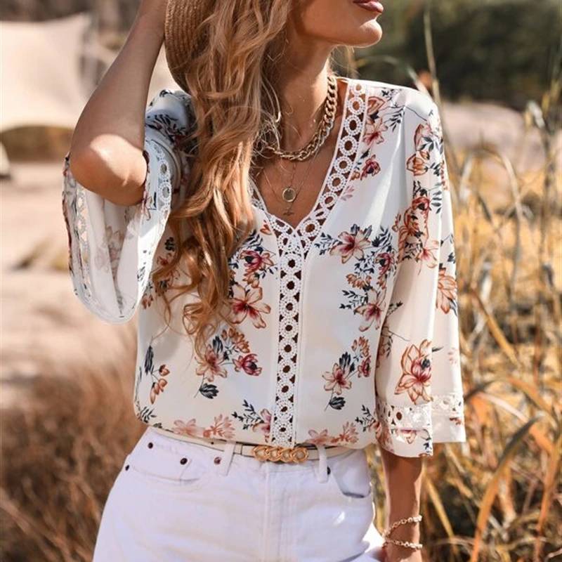 Casual Blusa Flores