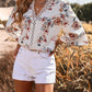 Casual Blusa Flores